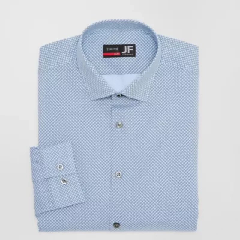 J. Ferrar 360 Stretch Performance Mens Slim Fit Wrinkle Free Long Sleeve Dress Shirt