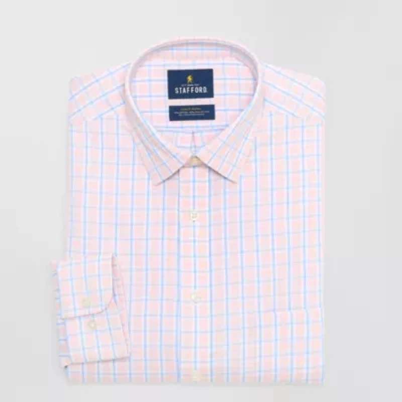 Stafford Advanced Performance Sweat Repel Mens Regular Fit Long Sleeve Dress Shirt