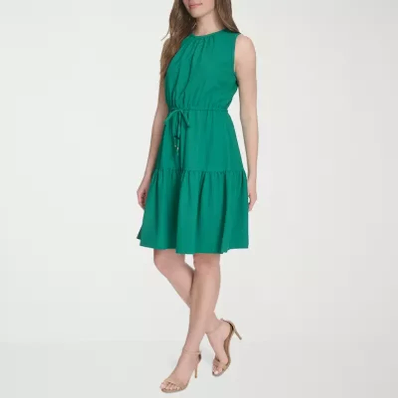 Marc New York Womens Sleeveless Fit + Flare Dress