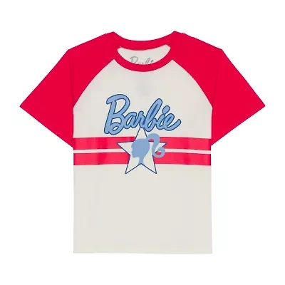 Little & Big Girls Crew Neck Short Sleeve Barbie Graphic T-Shirt