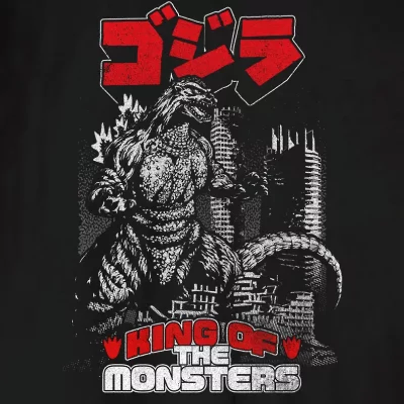 Mens Short Sleeve Godzilla Graphic T-Shirt