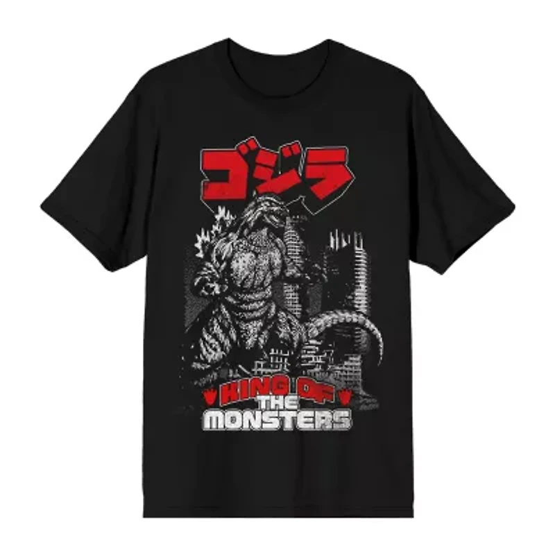 Mens Short Sleeve Godzilla Graphic T-Shirt