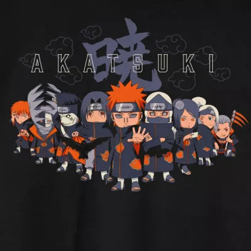 Novelty Mens Crew Neck Short Sleeve Relaxed Fit Naruto Graphic T-Shirt
