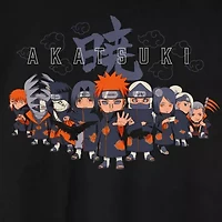 Novelty Mens Crew Neck Short Sleeve Relaxed Fit Naruto Graphic T-Shirt