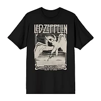 Novelty Led Zeppelin Mens Crew Neck Short Sleeve Relaxed Fit Graphic T-Shirt