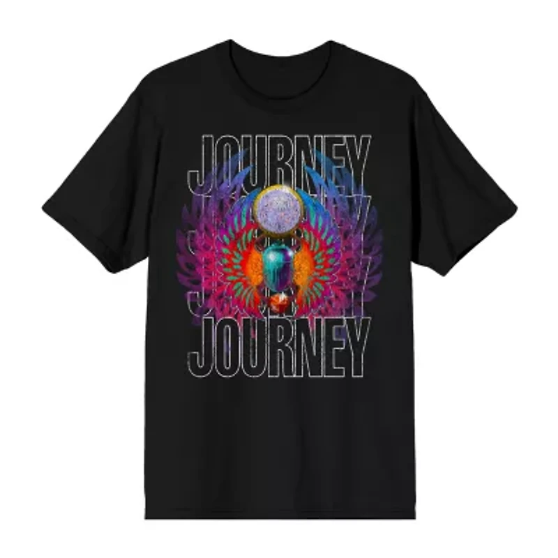 Novelty Journey Mens Crew Neck Short Sleeve Relaxed Fit Graphic T-Shirt