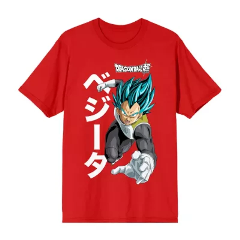 Novelty Mens Crew Neck Short Sleeve Relaxed Fit Dragon Ball Z Graphic T-Shirt