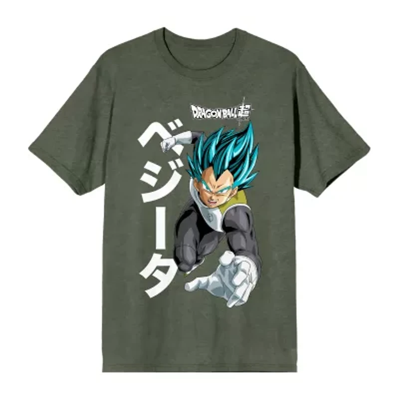 Novelty Mens Crew Neck Short Sleeve Relaxed Fit Dragon Ball Z Graphic T-Shirt