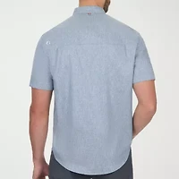 American Outdoorsman Mens Short Sleeve Regular Fit Button-Down Shirt