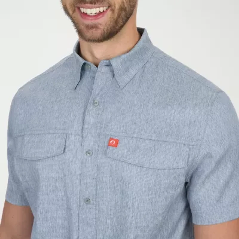 American Outdoorsman Mens Short Sleeve Regular Fit Button-Down Shirt