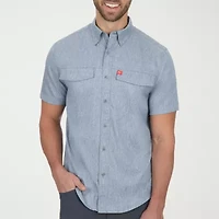American Outdoorsman Mens Short Sleeve Regular Fit Button-Down Shirt