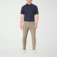 PGA TOUR Jacquard Mens Regular Fit Short Sleeve Polo Shirt