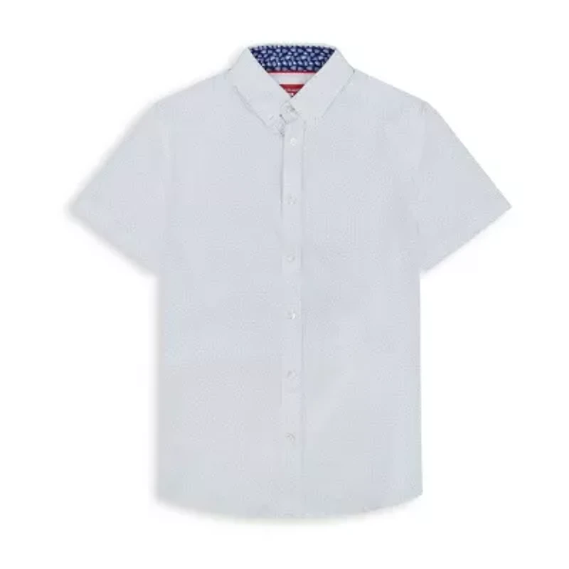 Report Collection Performance Mens Short Sleeve Modern Fit Wrinkle Free Button-Down Shirt