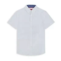 Report Collection Performance Mens Short Sleeve Modern Fit Wrinkle Free Button-Down Shirt
