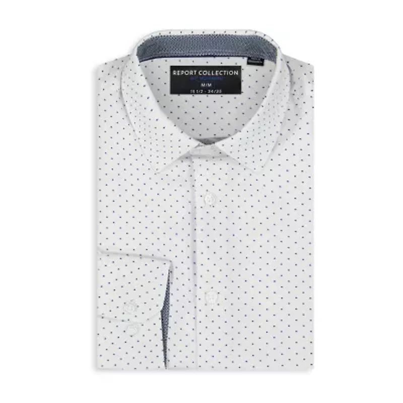 Report Collection Performance Mens Long Sleeve Modern Fit Wrinkle Free Button-Down Shirt