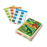 Melissa & Doug Nat Parks Wooden Blocks & Cube 28-pc. Puzzle