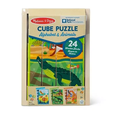 Melissa & Doug Nat Parks Wooden Blocks & Cube 28-pc. Puzzle