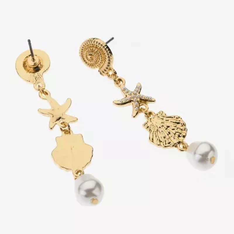 Bijoux Bar Womens Glass Drop Earrings