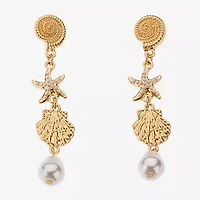 Bijoux Bar Womens Glass Drop Earrings