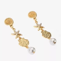 Bijoux Bar Womens Glass Drop Earrings