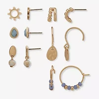 a.n.a Womens 6 Pair Earring Set