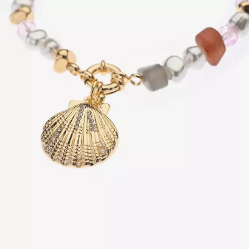 Bijoux Bar Womens Glass Stretch Bracelet