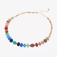 Bijoux Bar Womens 19 1/2 Inch Beaded Necklace