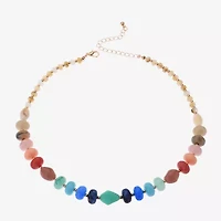 Bijoux Bar Womens 19 1/2 Inch Beaded Necklace