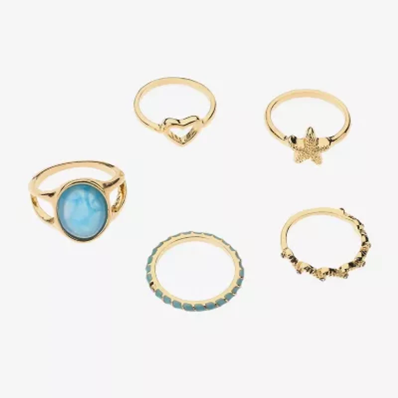 Arizona Womens Glass Ring Set