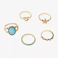 Arizona Womens Glass Ring Set