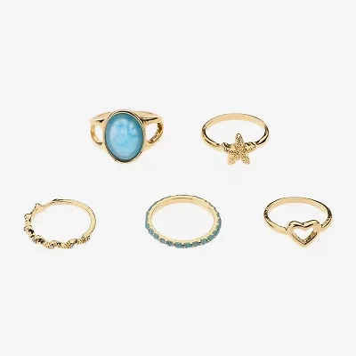 Arizona Womens Glass Ring Set