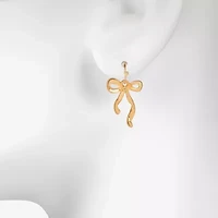 Bijoux Bar Delicates Womens Bow Drop Earrings