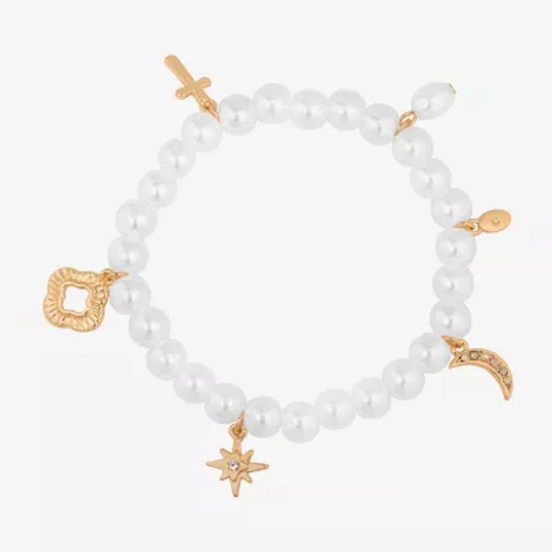 Bijoux Bar Delicates Womens Glass Charm Bracelet