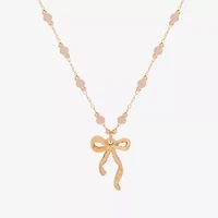 Bijoux Bar Delicates Womens Bow 16 Inch Pendant Necklace