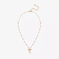 Bijoux Bar Delicates Womens Bow 16 Inch Pendant Necklace