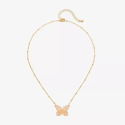 Bijoux Bar Delicates Womens Butterfly 16 Inch Pendant Necklace