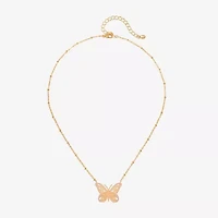 Bijoux Bar Delicates Womens Butterfly 16 Inch Pendant Necklace