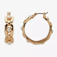 Worthington Womens 30.4mm Hoop Earrings