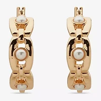 Worthington Womens 30.4mm Hoop Earrings