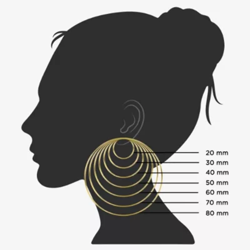 a.n.a Womens 20.8mm Hoop Earrings