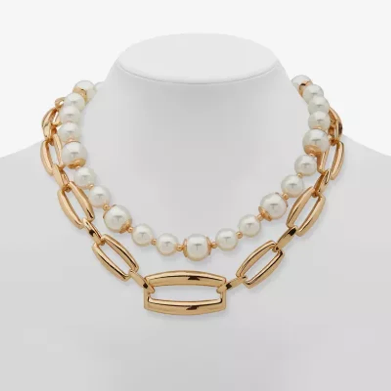 Worthington Womens 17 Inch Strand Necklace