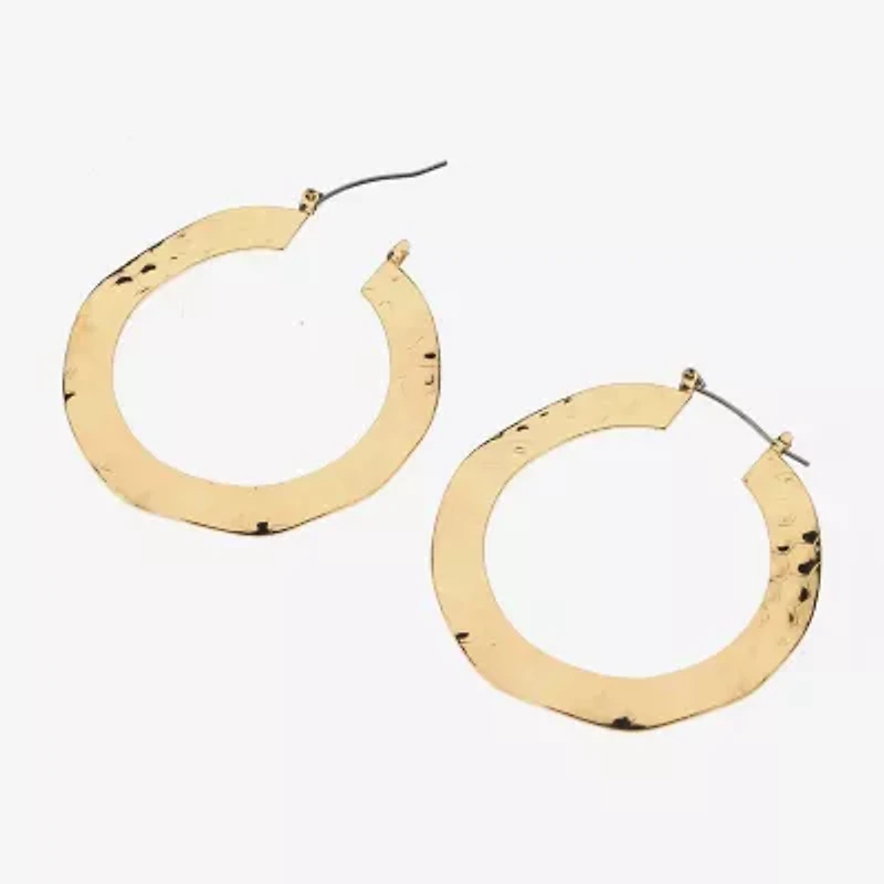 Bold Elements Womens 2 1/4 Inch Hoop Earrings