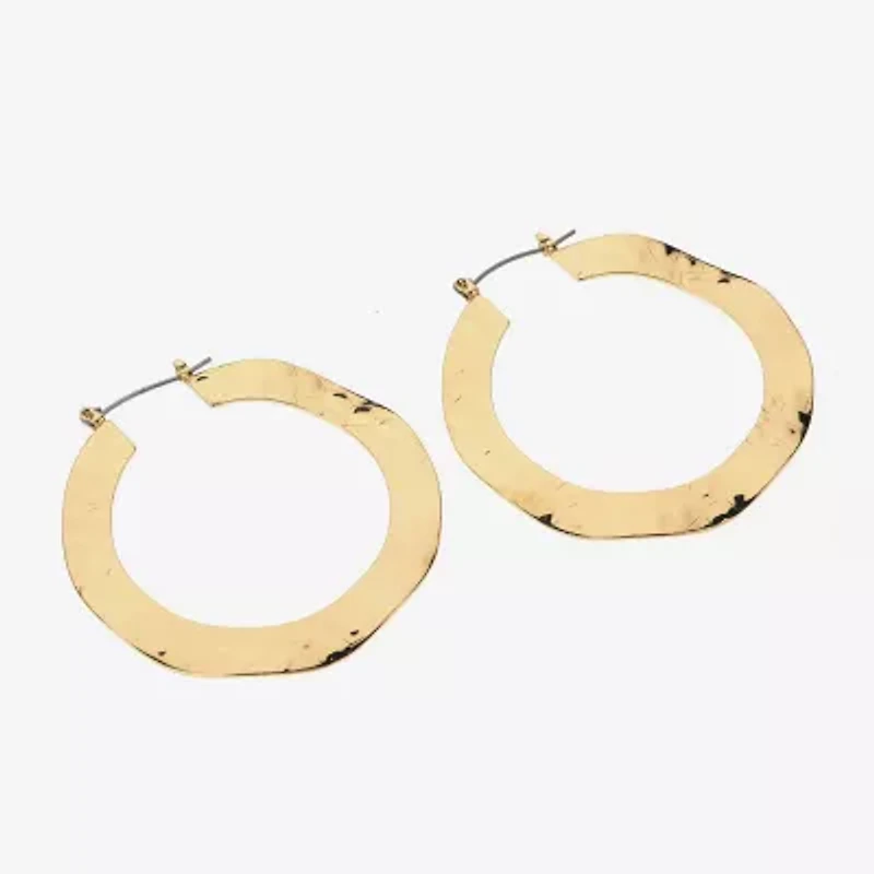 Bold Elements Womens 2 1/4 Inch Hoop Earrings