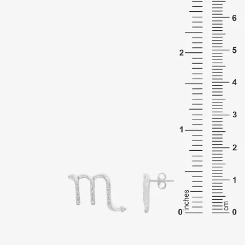 Limited Quantities! 1/10 CT. T.W. Natural White Diamond Sterling Silver 12mm Round Stud Earrings