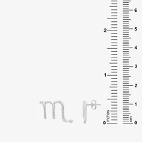 Limited Quantities! 1/10 CT. T.W. Natural White Diamond Sterling Silver 12mm Round Stud Earrings