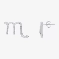 Limited Quantities! 1/10 CT. T.W. Natural White Diamond Sterling Silver 12mm Round Stud Earrings