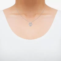 Limited Quantities! Womens 1/10 CT. T.W. Natural White Diamond Sterling Silver Claddagh 18 Inch Pendant Necklace