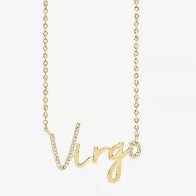 Limited Quantities! Womens 1/6 CT. T.W. Natural White Diamond 14K Gold Over Silver 18 Inch Pendant Necklace