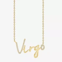 Limited Quantities! Womens 1/6 CT. T.W. Natural White Diamond 14K Gold Over Silver 18 Inch Pendant Necklace