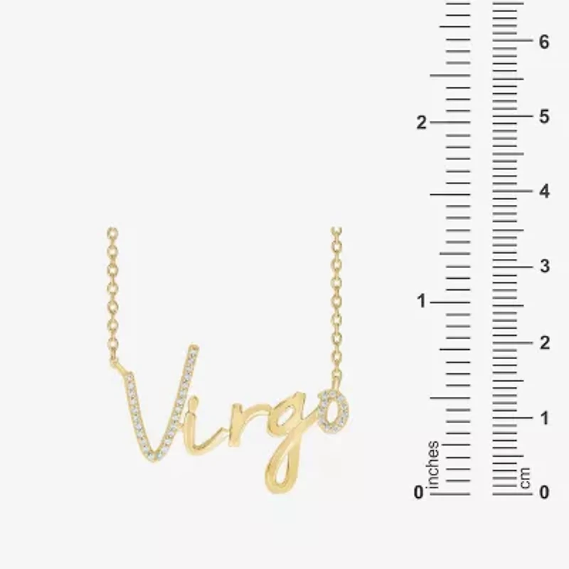 Limited Quantities! Womens 1/6 CT. T.W. Natural White Diamond 14K Gold Over Silver 18 Inch Pendant Necklace